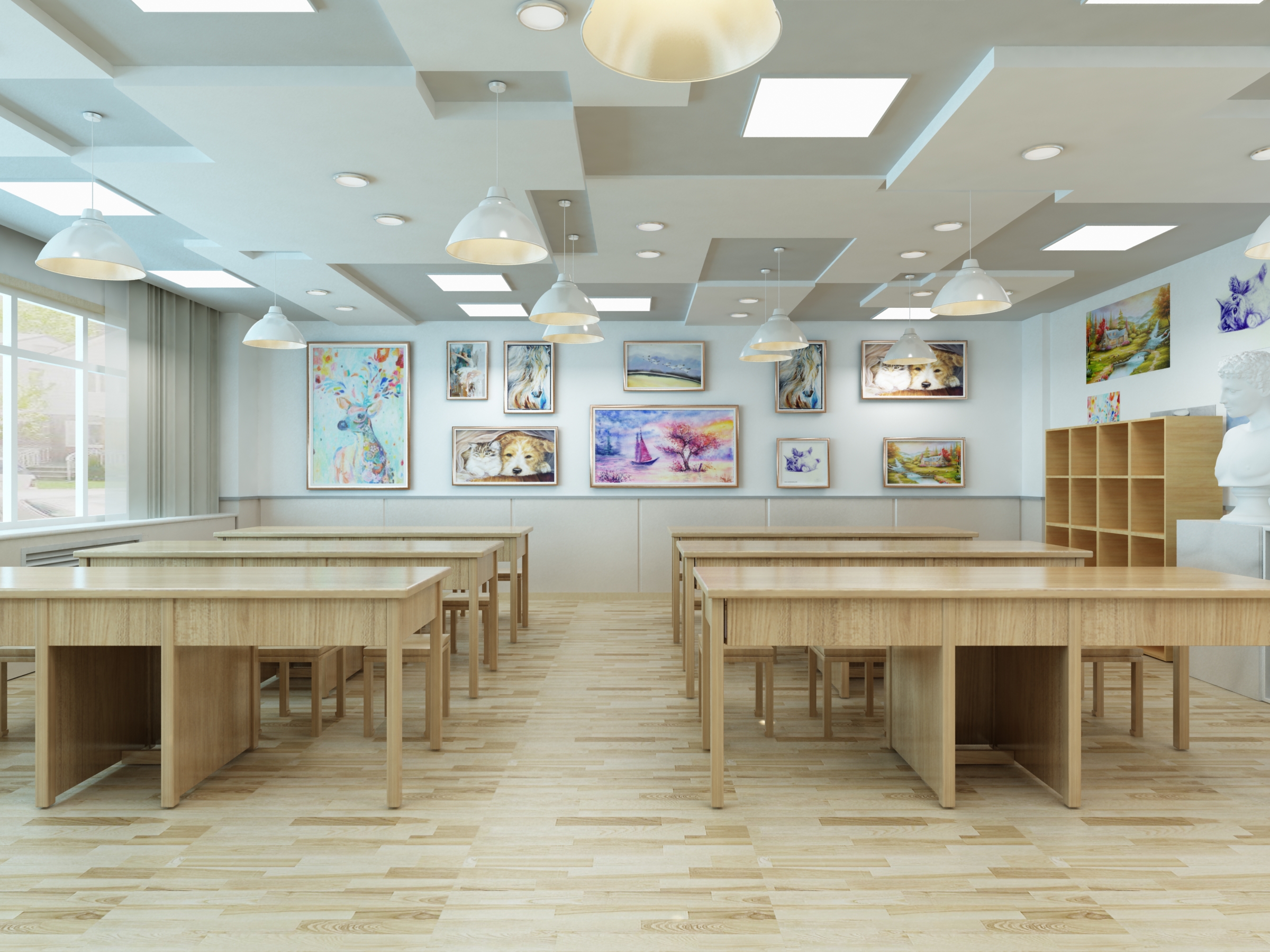 融合美術與多媒體 繪畫教室的設計與裝修策略